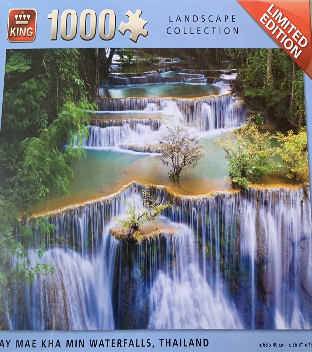 King Puzzel 1000 stukjes Huay Mae Khamin Waterval Thailand