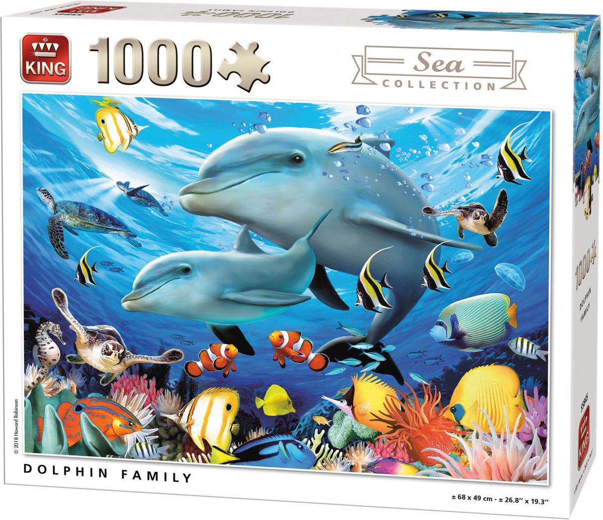 Puzzel 1000 Stukjes DOLPHIN FAMILY