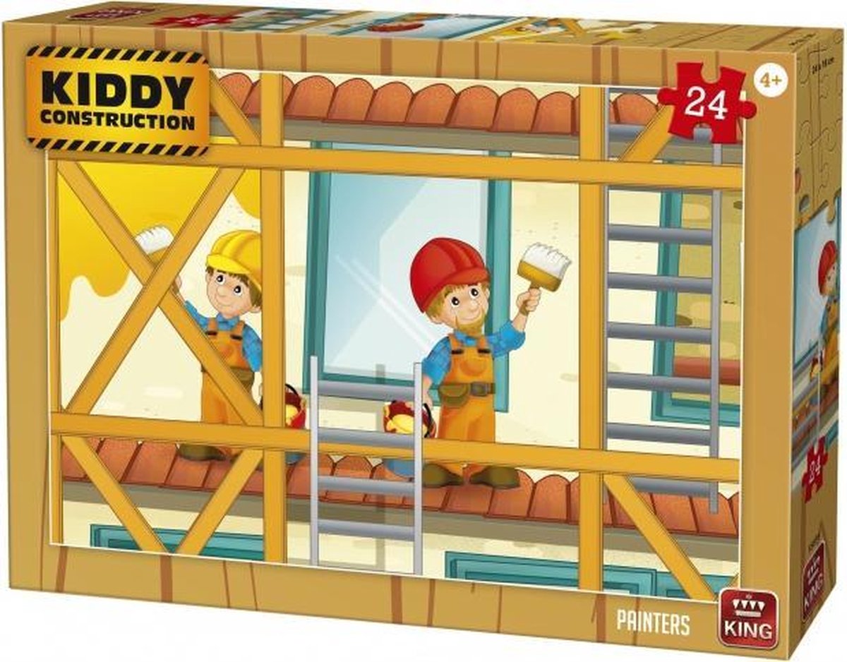 legpuzzel Kiddy Construction Painters 24 stukjes
