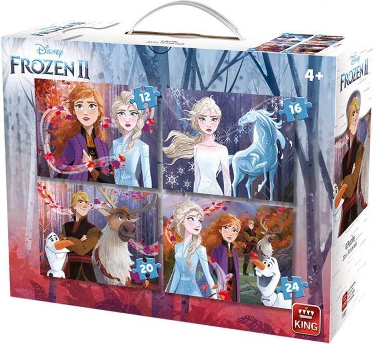legpuzzels Disney Frozen II 4-in-1 junior 12-24 stukjes
