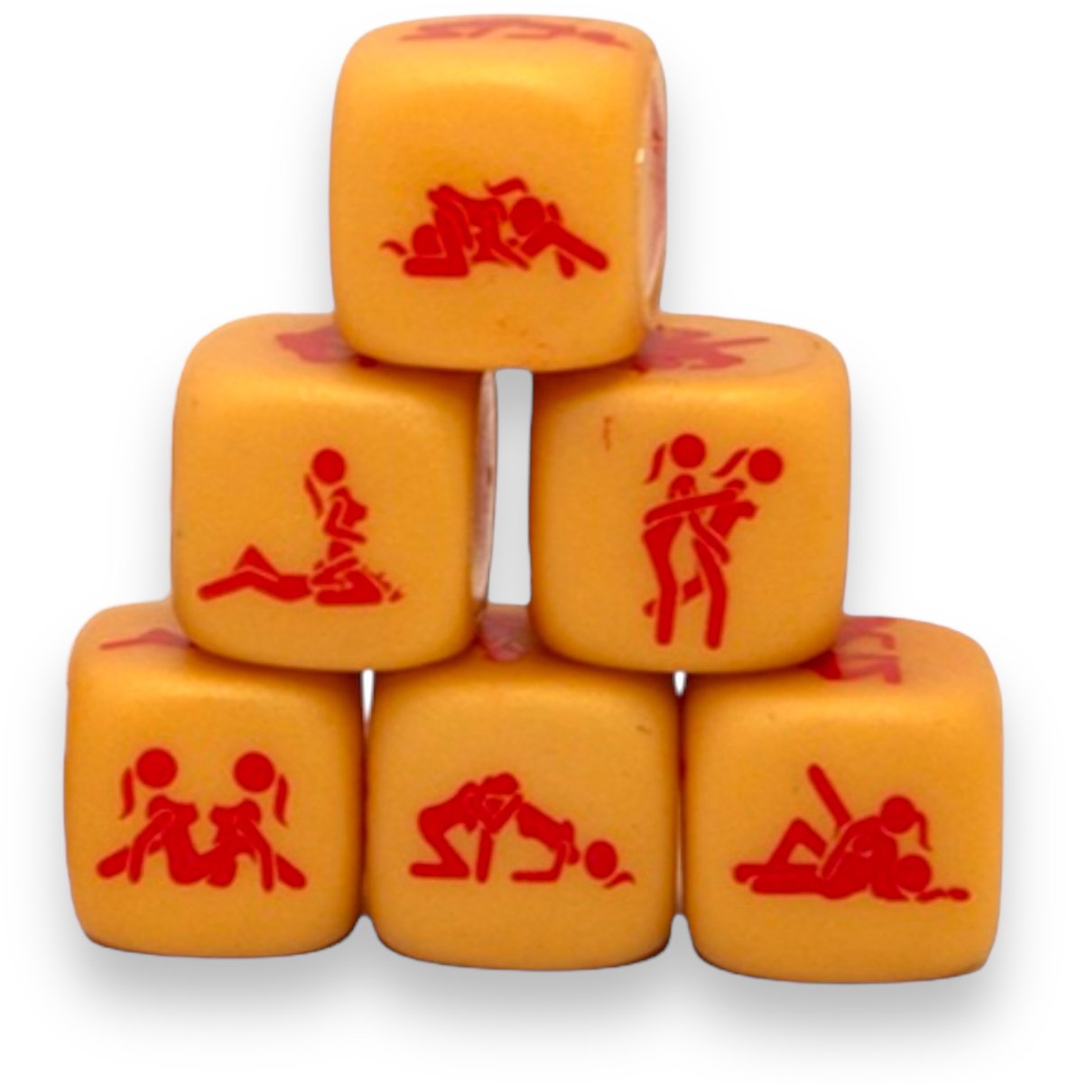Erotische Goudkleurige Dobbelsteen Rood – Sexy Love Dice – Spannend Spel voor Vrouwen 1 Stuk