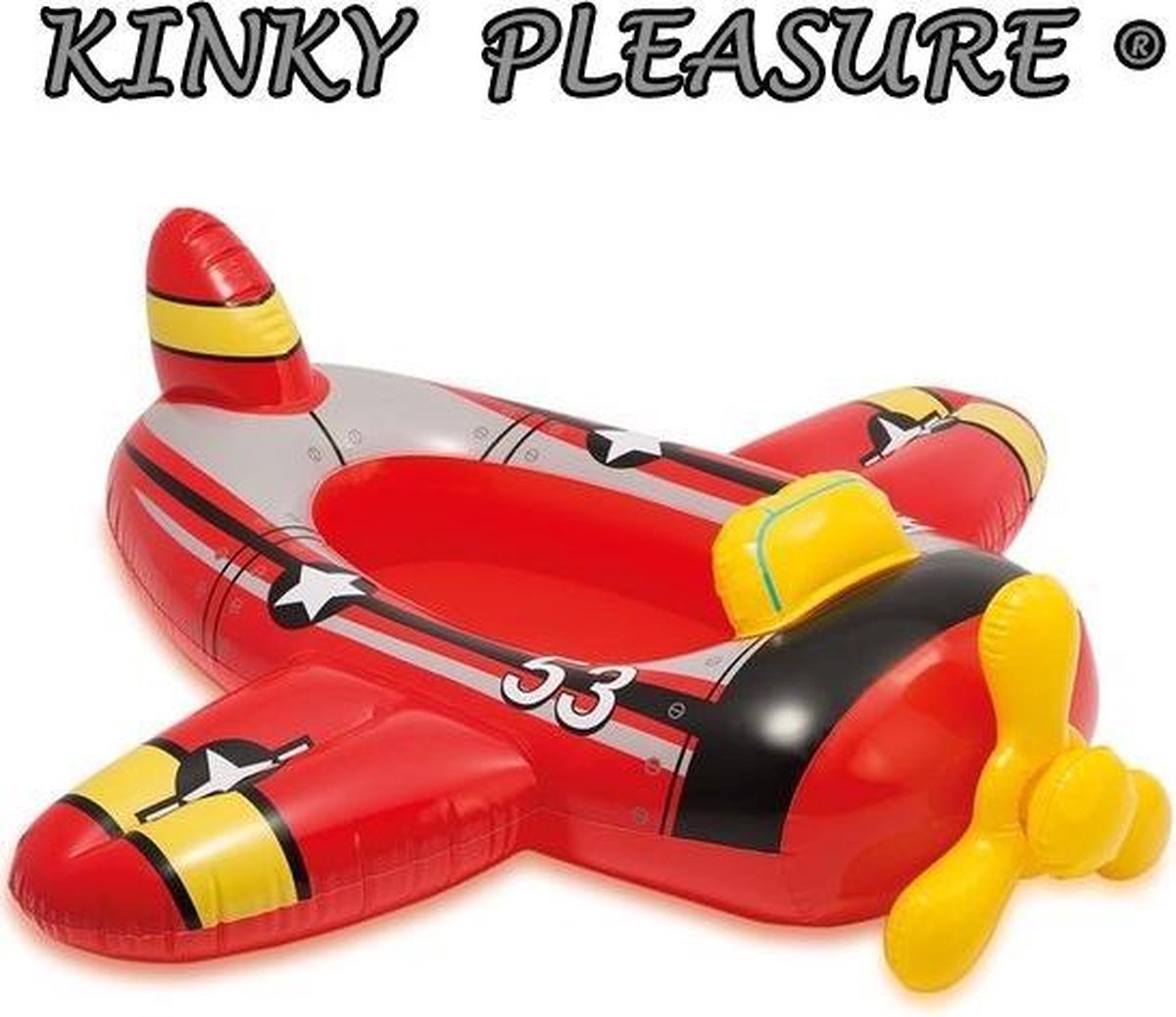 Kinky Pleasure - Opblaasbare Vliegtuig Rood - Kinderen - Waterpret - 119cm x 114cm