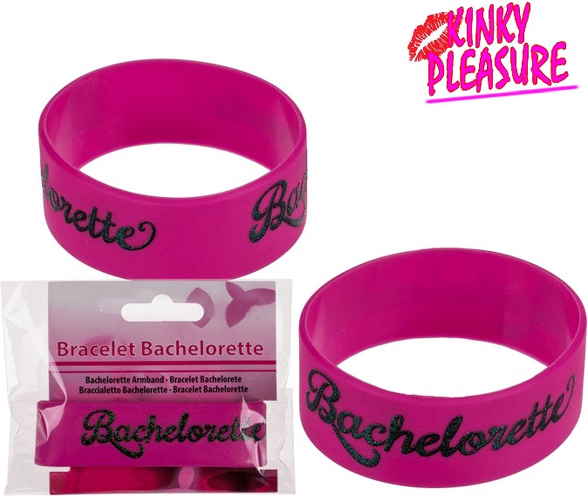 Kinky Pleasure - Vrijgezellen Feest - Bachalor Party Item - Trouwen - Armband Bachalorette - 1 stuk op blister kaart