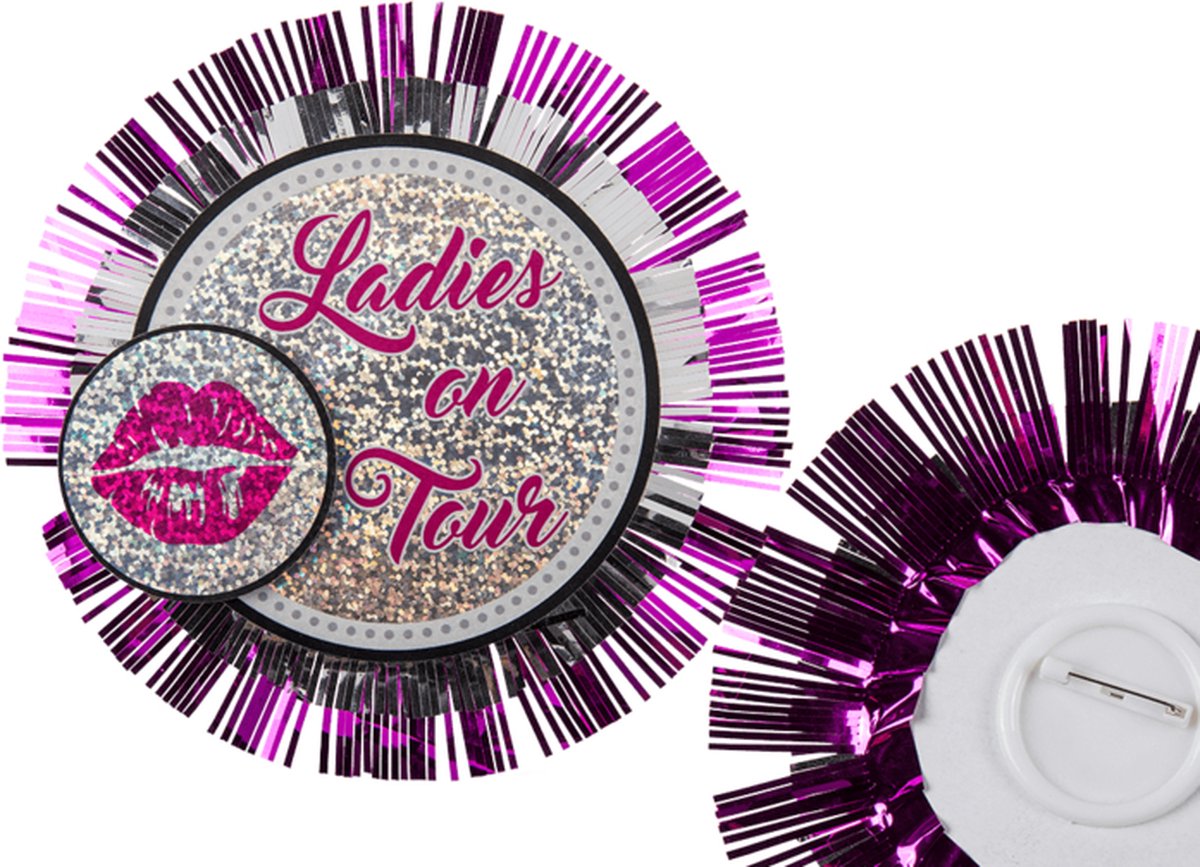Kinky Pleasure - Vrijgezellen Feest - Bachalor Party Item - Trouwen - Button xxl Ladies on tour - 1 stuk op blister kaart