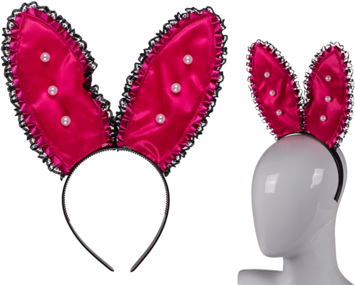 Konijnen Oren Haarband met Parel Versiering – Sexy & Speels Accessoire