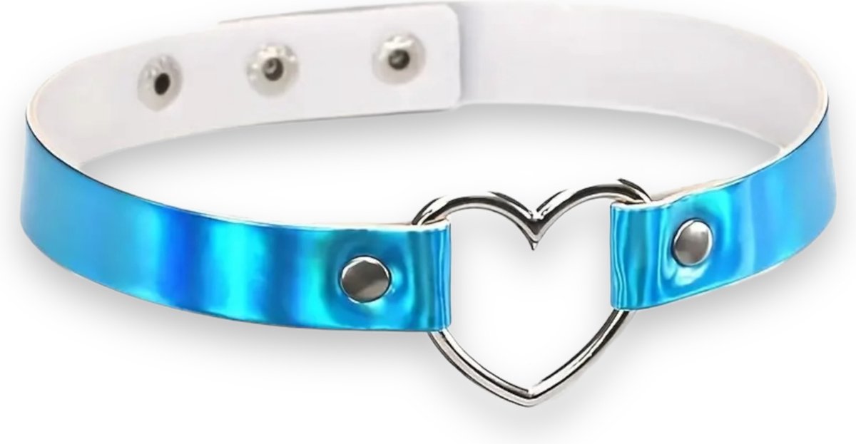 Reflecterende Blauwe Choker voor Elke Gelegenheid