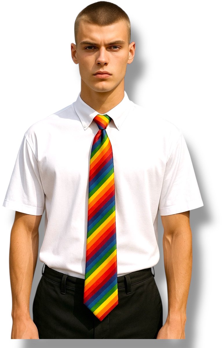 Regenboog Stropdas – Party Accessoire – Voor Feest of Theme Party