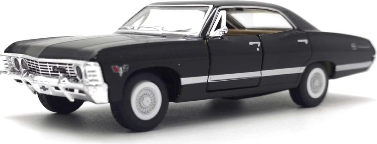 1967 Chevrolet Impala (Zwart) 1/36 Kinsmart - Modelauto - Schaalmodel - Model auto