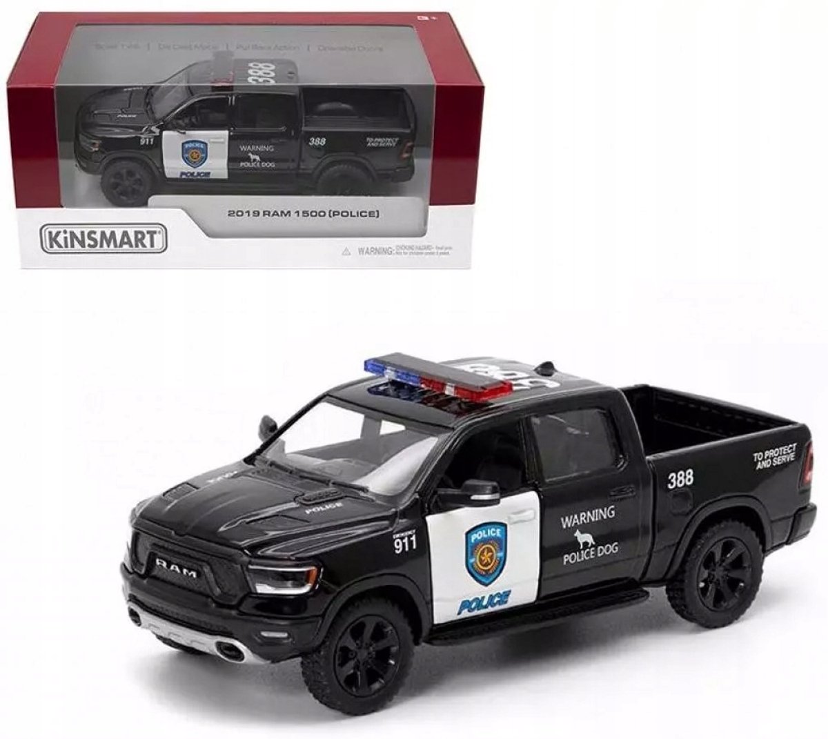 Dodge Ram 1500 Politie Speelgoedauto 1:46 Kinsmart