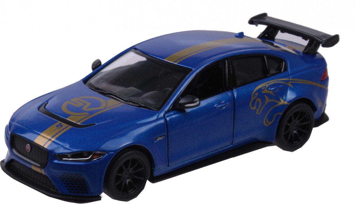 Kinsmart Auto Jaguar Xe Sv 12 Cm Blauw