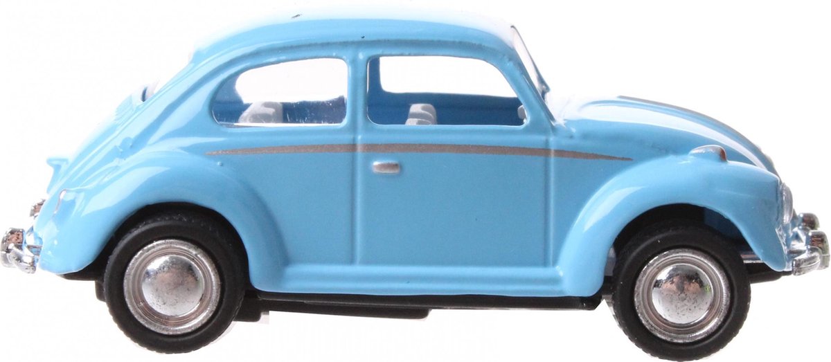 Kinsmart Auto Volkswagen Beetle Junior 6 Cm Die-cast Blauw
