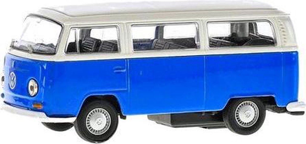 Kinsmart Bus Volkswagen T2 Jongens 12 Cm Staal Die-cast Blauw