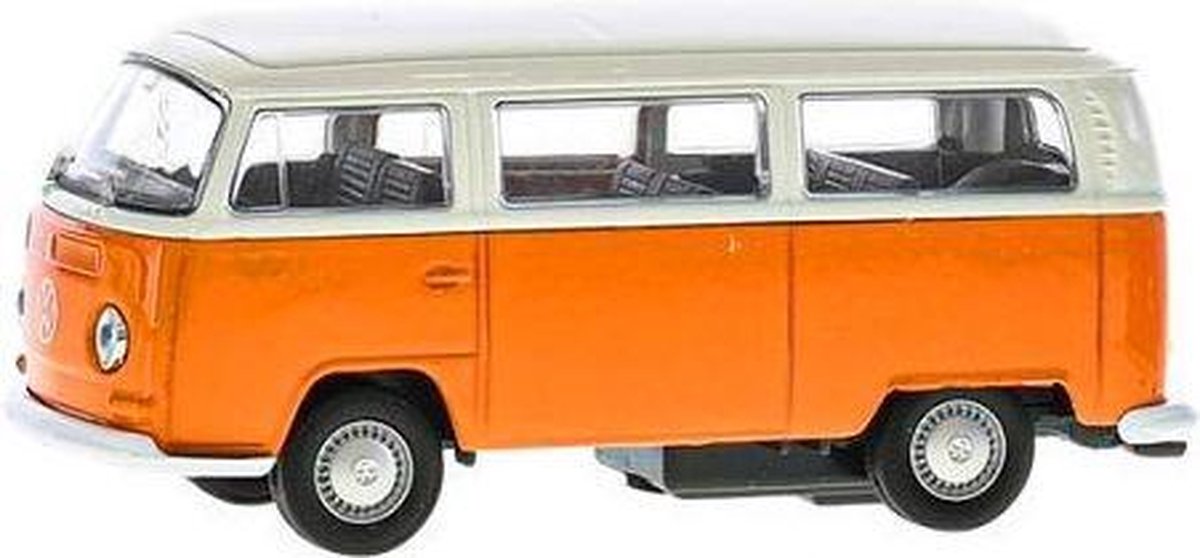 Kinsmart Bus Volkswagen T2 Jongens 12 Cm Staal Die-cast Oranje
