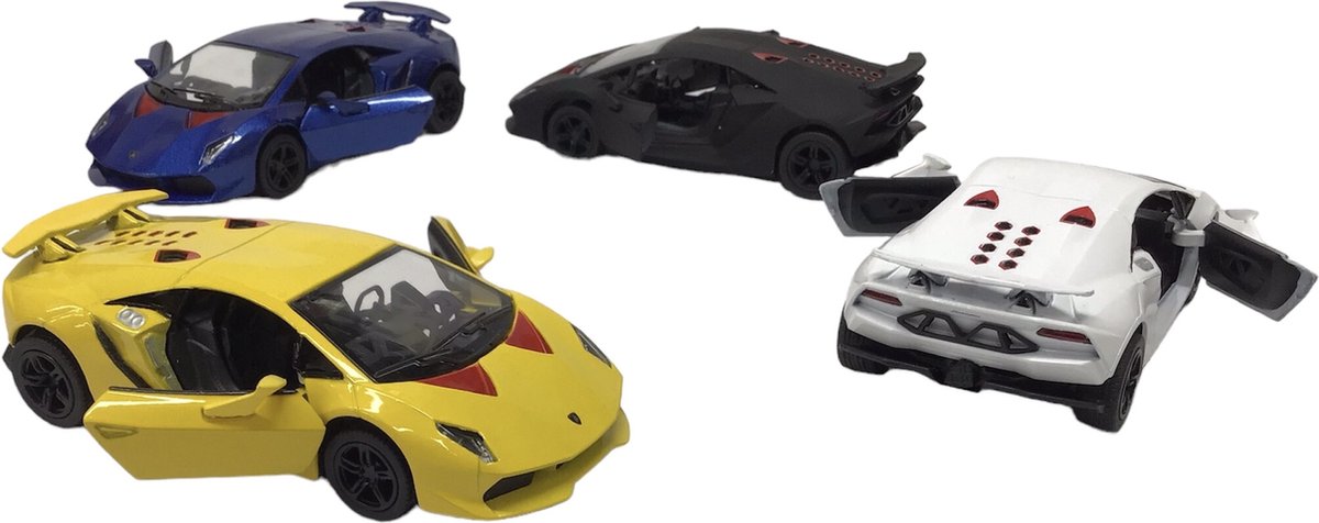 Kinsmart Lamborghini Sesto Elemento (12 cm) 1/32 Pull-back motor - verkrijgbaar in 4 kleuren verkoop per stuk modelauto - model auto - schaalmodel - schaal model