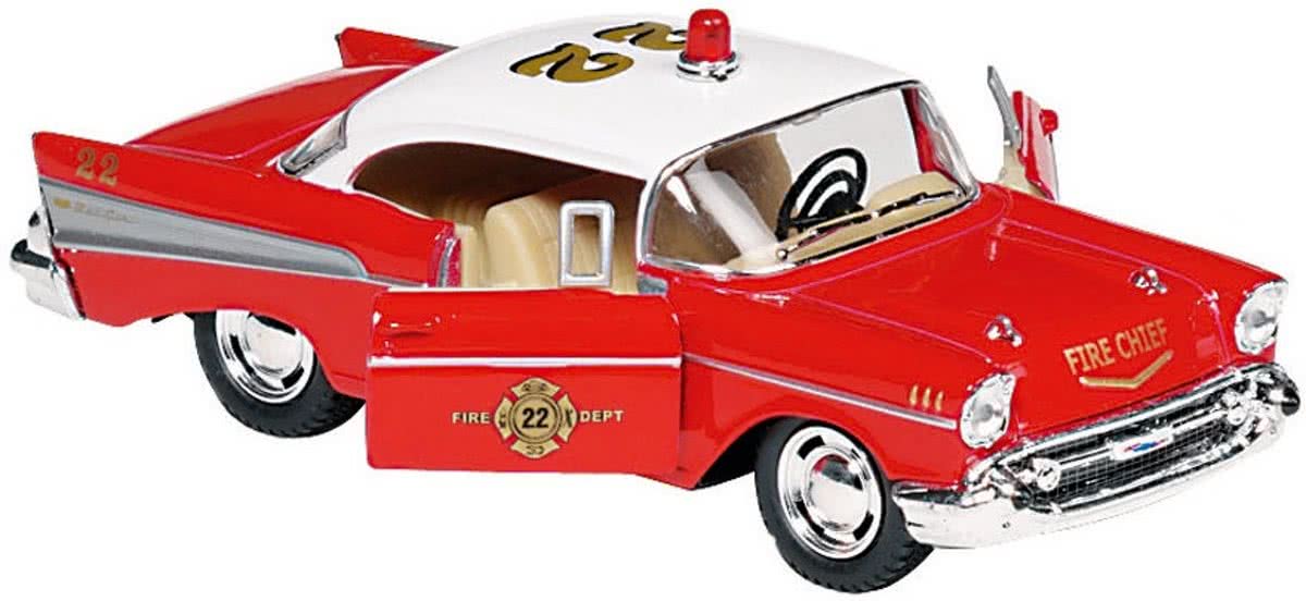 Kinsmart Metalen chevrolet bel air (1957) rood 12,7 cm
