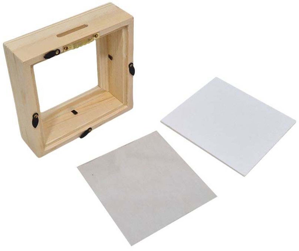 Spaarpot plexiglas met witte achterkant klein