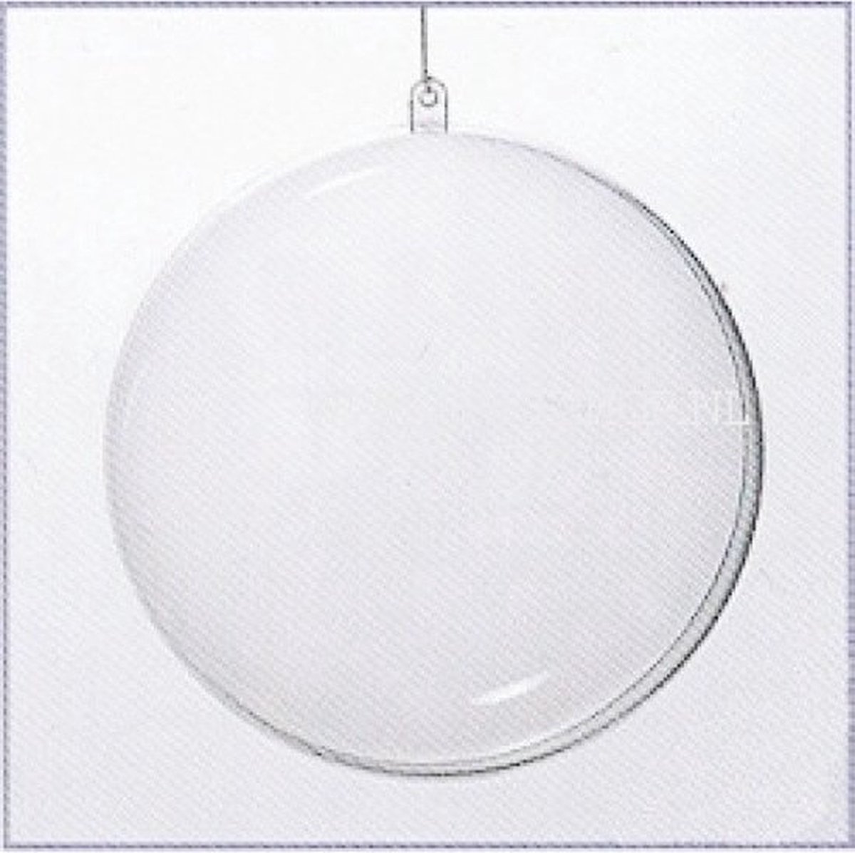 Transparante bal 6 cm, 2 delig, 5 stuks