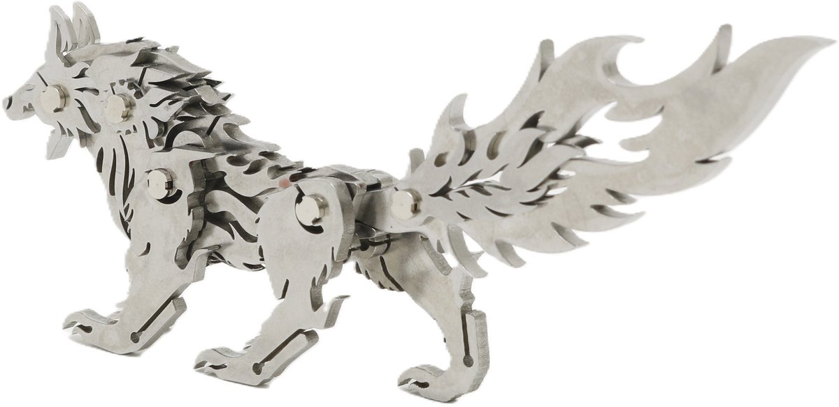 Bouwpakket 3D Model DIY Wolf- metaal