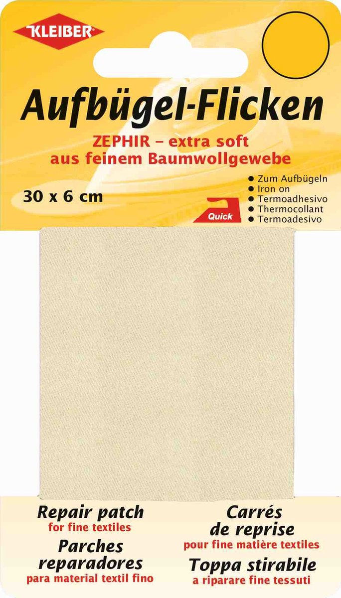 31016 Reparatiedoek opstrijkbaar - creme