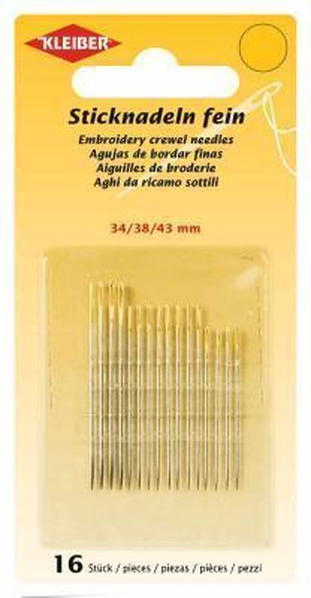 69919 Borduurnaalden dun (32, 36, 39 mm), 16 st.