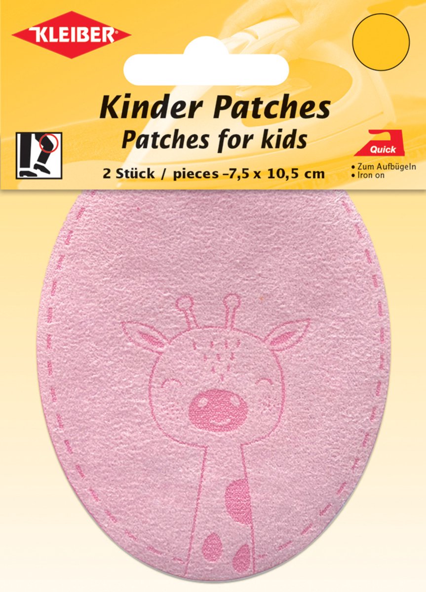   applicatie Giraffe, roze, verpakking van 2 stuks.