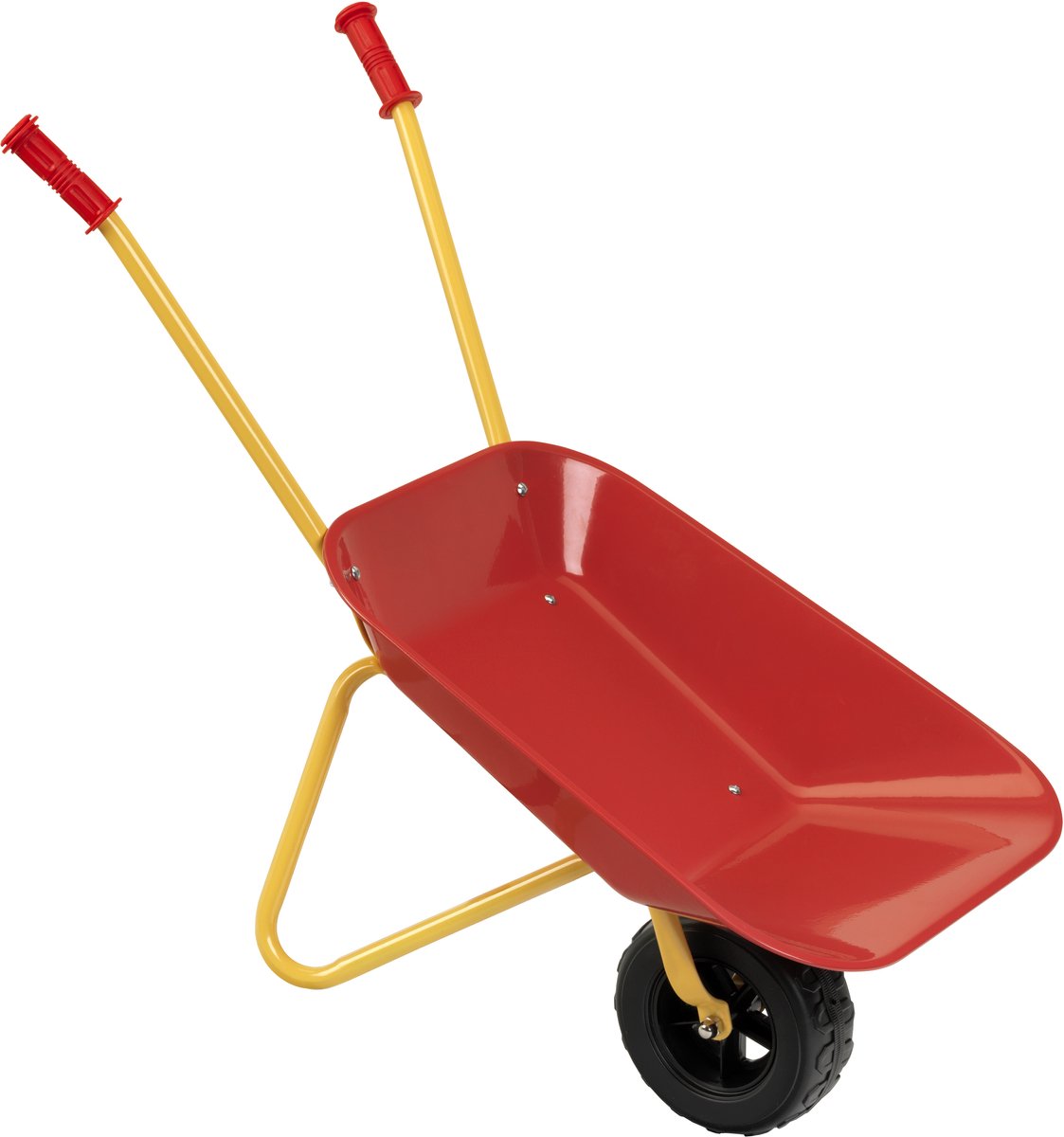 Klein Toys - metalen kinder kruiwagen - rood - draagkracht 10 KG