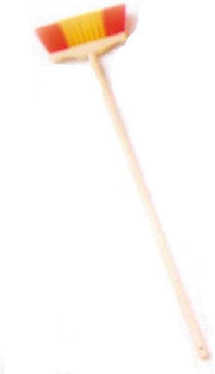 Houten Bezem 70cm - Gekleurde Borstel