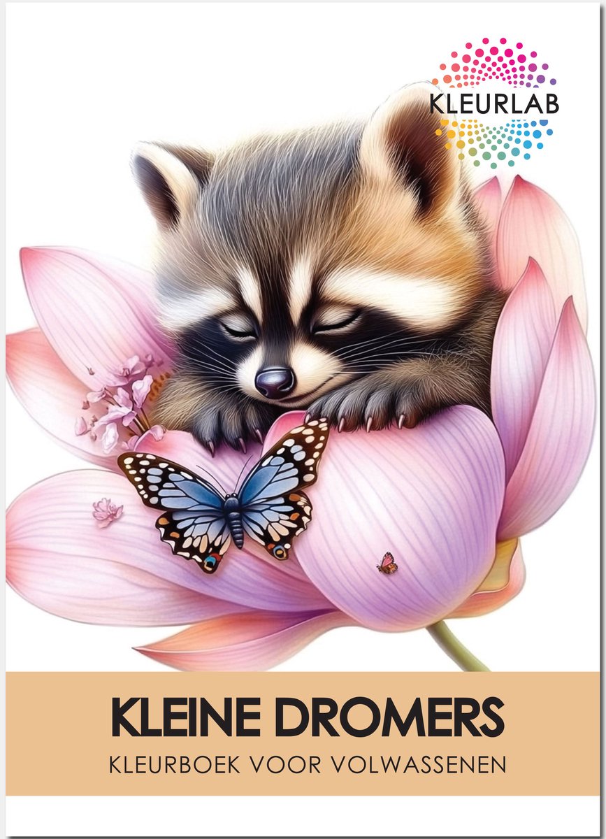 KleurLab® – Kleine Dromers – Mooiste Kleurboek voor Volwassenen – Dieren, Bloemen & Natuur – 48 Dieren Kleurplaten op A4 – 140g Papier – Kleuren voor Creatieve Ontspanning – EDITIE 2025