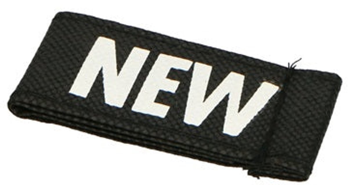 Label vaantje kleur zwart NEW