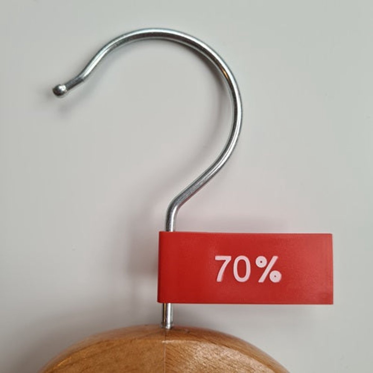 Label vaantje kunststof kleur rood 70%