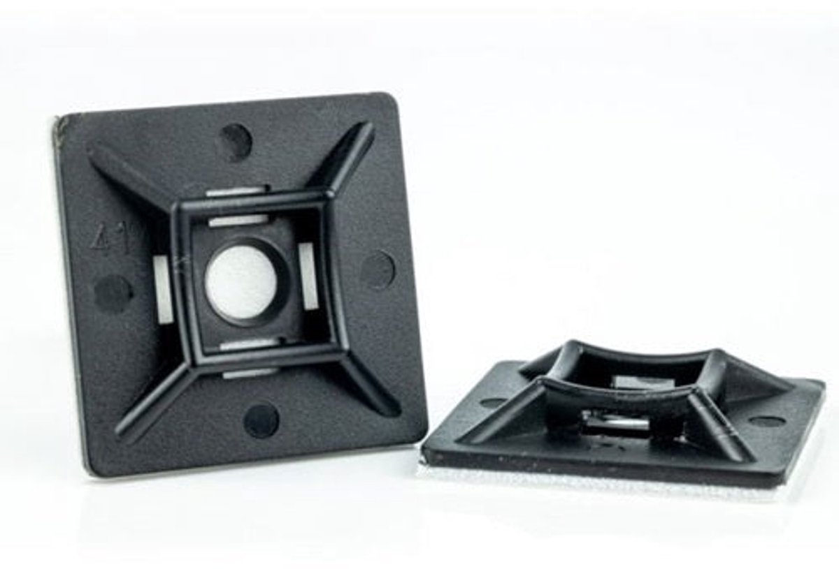 Plakzadel 19x19mm zwart 100 stuks