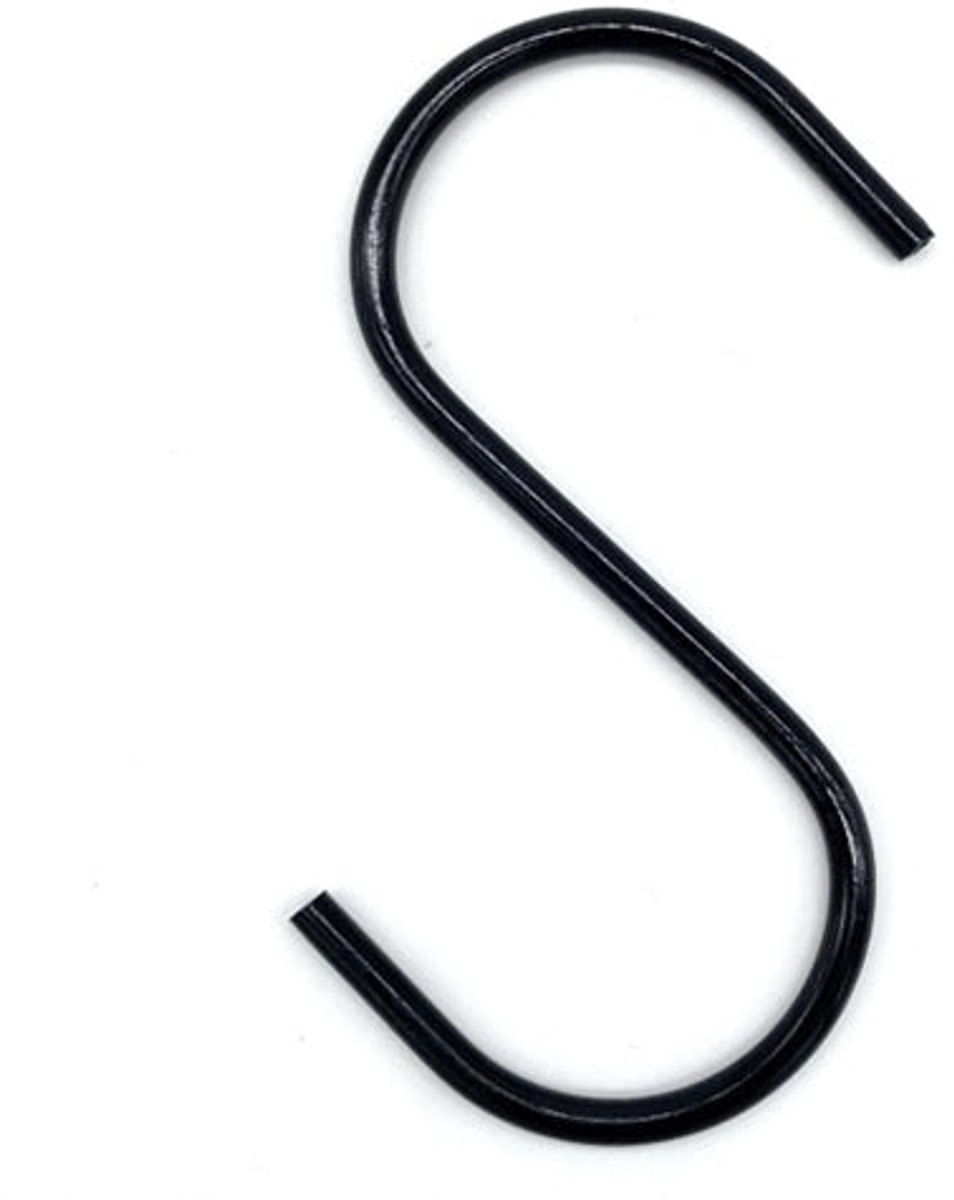 S-draadhaak 100 mm zwart 4mm dik