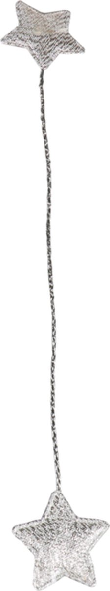 Sterren op draad 18cm zilver - 24 stuks
