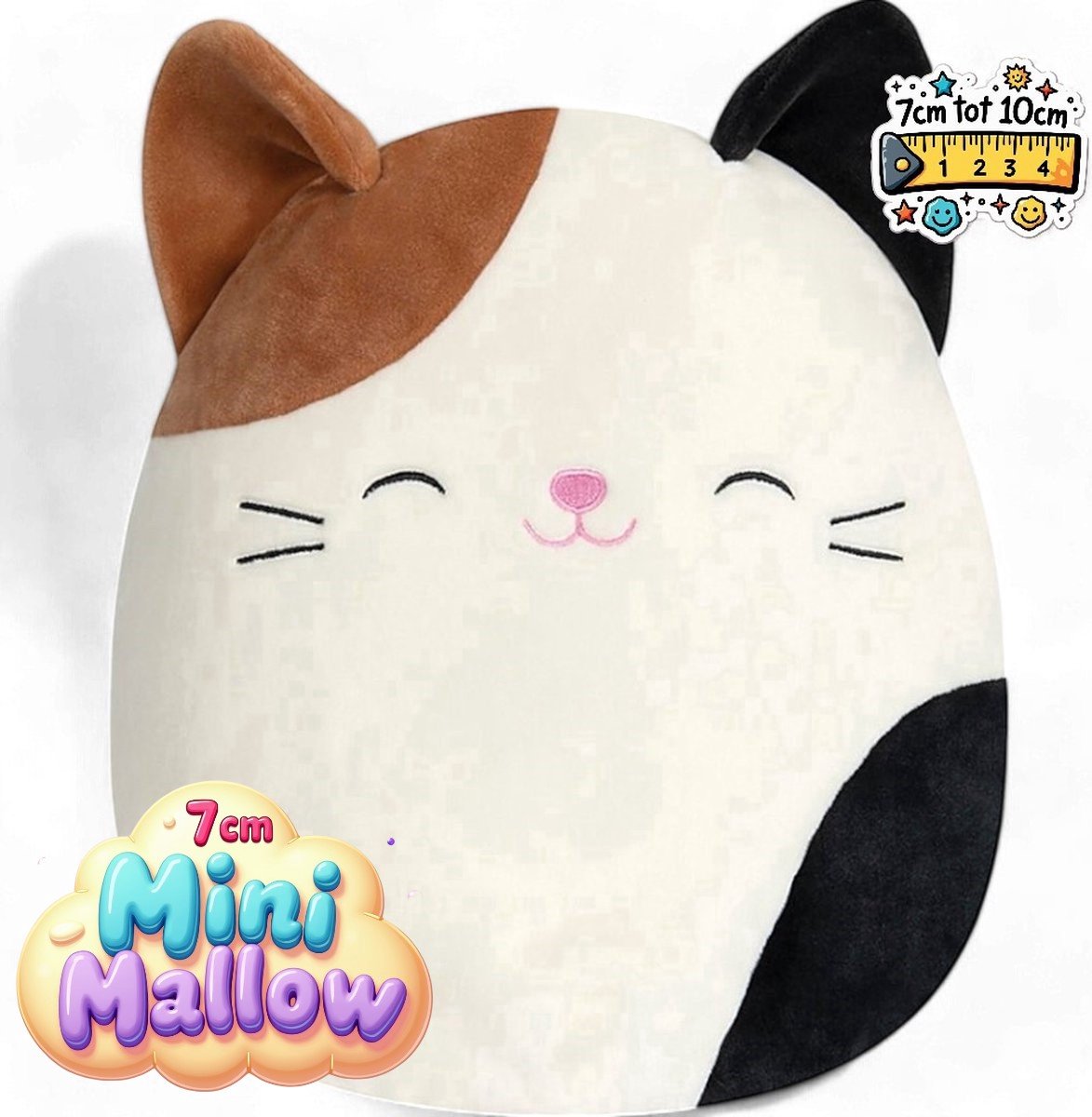 Klikkopers® - Kawaii knuffel - 7 cm - Knuffel Kat - Squishy - Kawaii Kussen - Squishy - Squish Knuffel - Kat Knuffel - Pas op, extra klein maar extreem schattig