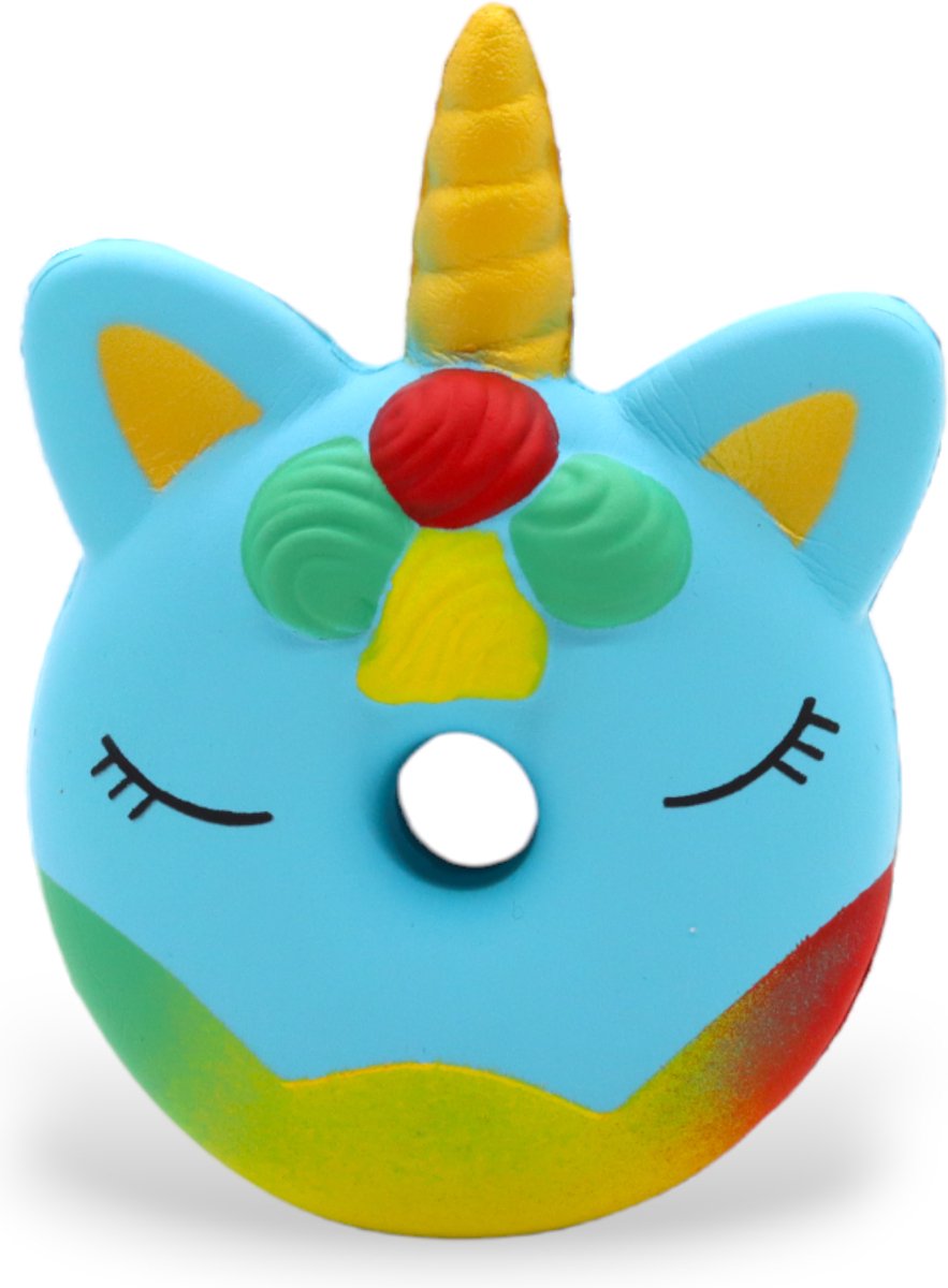Klikkopers® - Squishy - Kawaii - Eenhorn Blauw- Anti-stress speelgoed - Squishies - Fidget - 12 cm