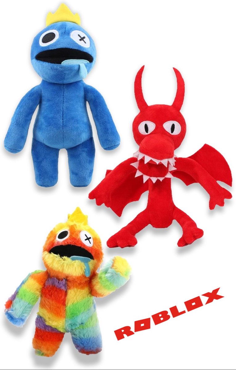 Rainbow Friends Knuffels - Klikkopers® - Roblox - Rainbow Friends Knuffel - Pluche Rainbow Friends - 3 knuffels - Roblox speelgoed