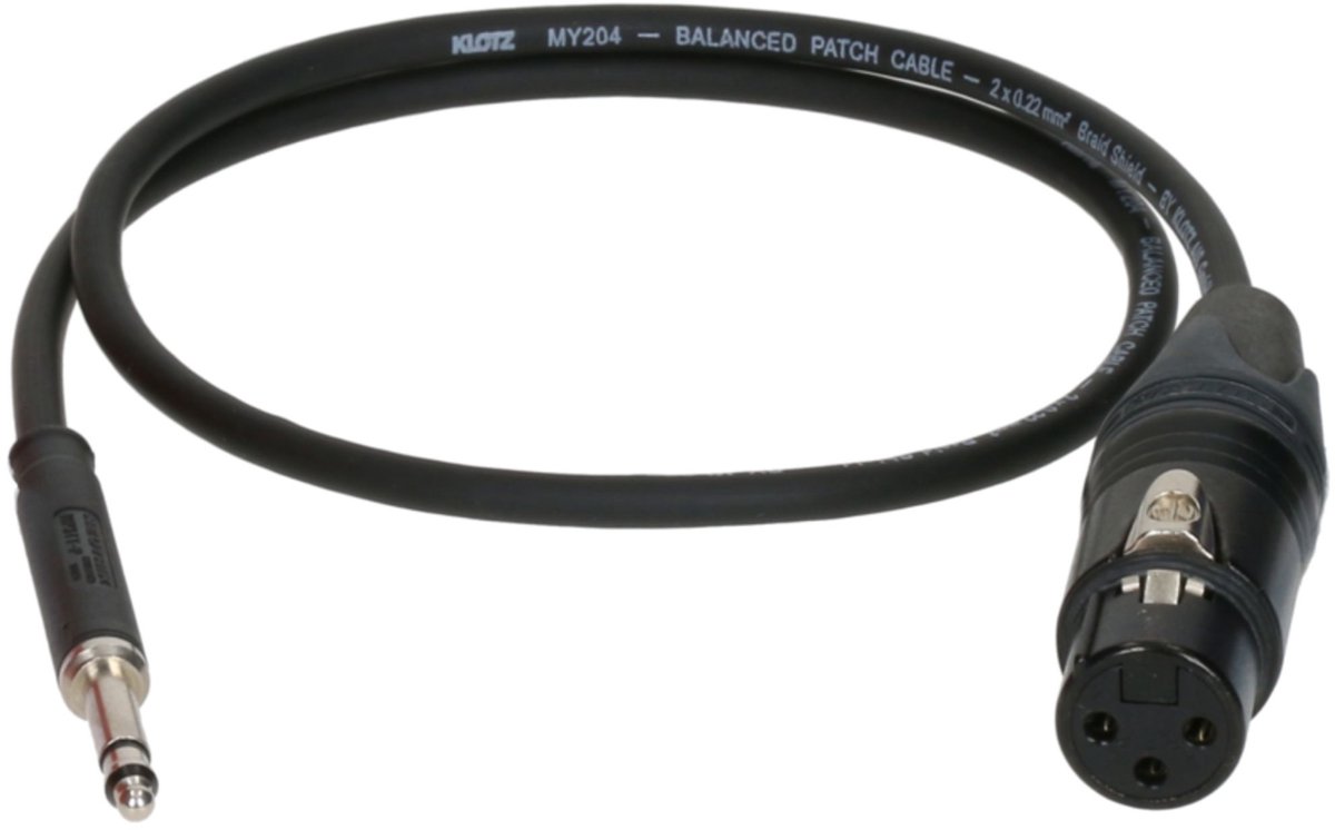 Klotz M4TF1-0100 Patchkabel 1 m - Stereo patch kabel