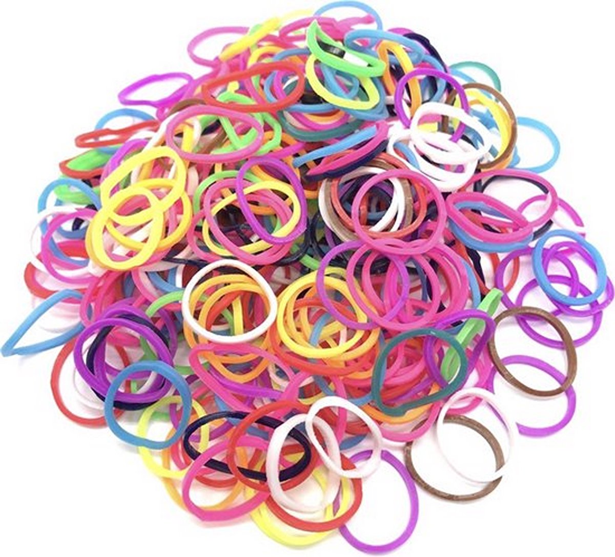   600 Loom Elastiekjes - Loombandjes - Multi Kleur - Weefhaak en S-clips - Armbandjes - Hobby