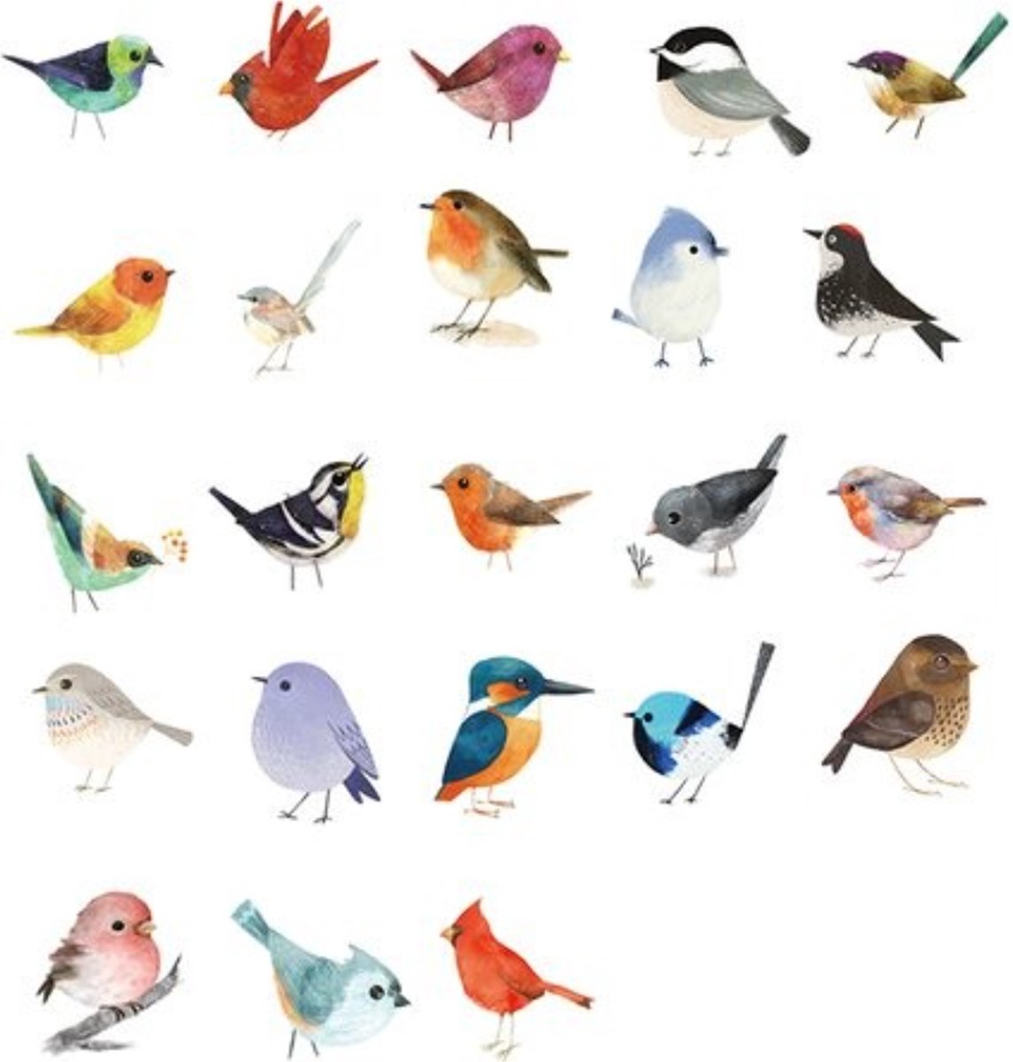 Knaak Bullet Journal Stickers - Little Birds - 46 stuks - Planner Agenda Stickers - Vogel Stickers