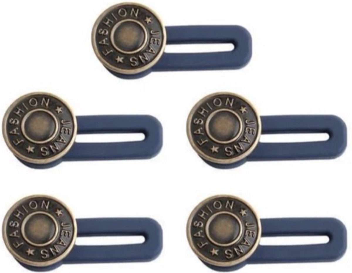 Knaak Knoopsgat Verlenger - Premium Broekverbreder - 5 Stuks - Brons - Comfortabel & Onzichtbaar