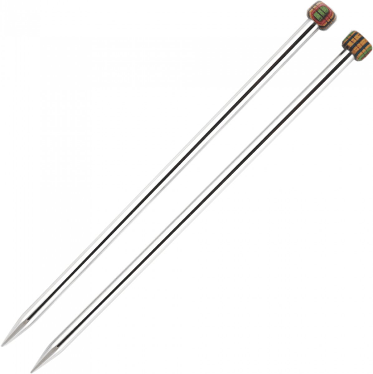 KNITPRO NOVA METAL BREINAALDEN MET KNOP 40CM 12.00MM.