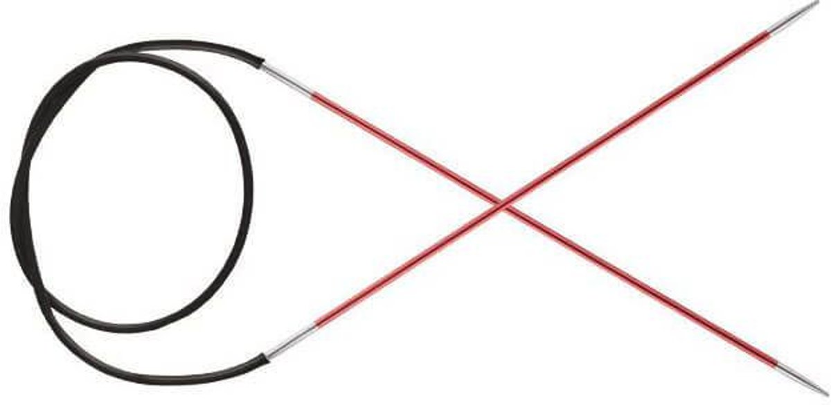 Knitpro Zing rondbreinaald  met vaste kabel 80CM 6.50MM
