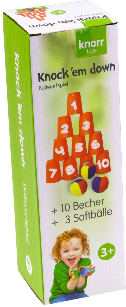 Knorrtoys buitenspeelgoed balgooi spel incl 3 softballen