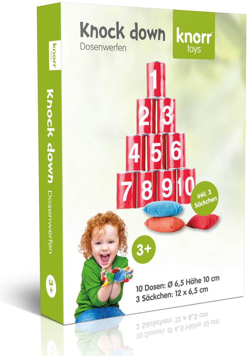 Knorrtoys buitenspeelgoed blik werpen incl 3 pittenzakjes