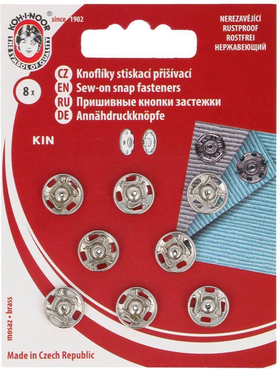 AANNAAIDRUKKNOPEN 11MM NIKKEL - 1X8ST