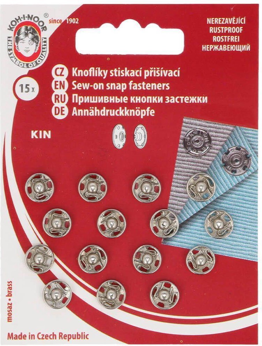 AANNAAIDRUKKNOPEN 8MM NIKKEL - 1X15 ST