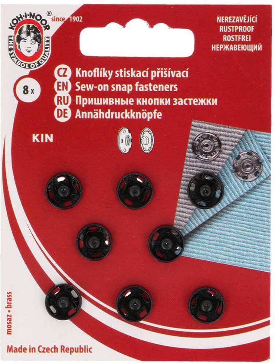 AANNAAIDRUKKNOPEN 9MM ZWART - 1X8ST