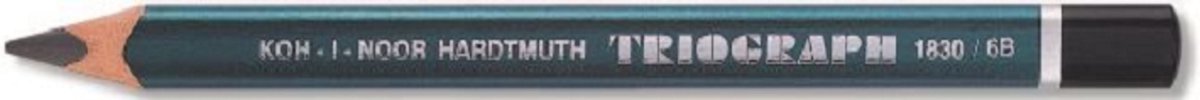 Koh I Noor Grafietpotlood Triograph 10.5 mm, 6 st, 6B