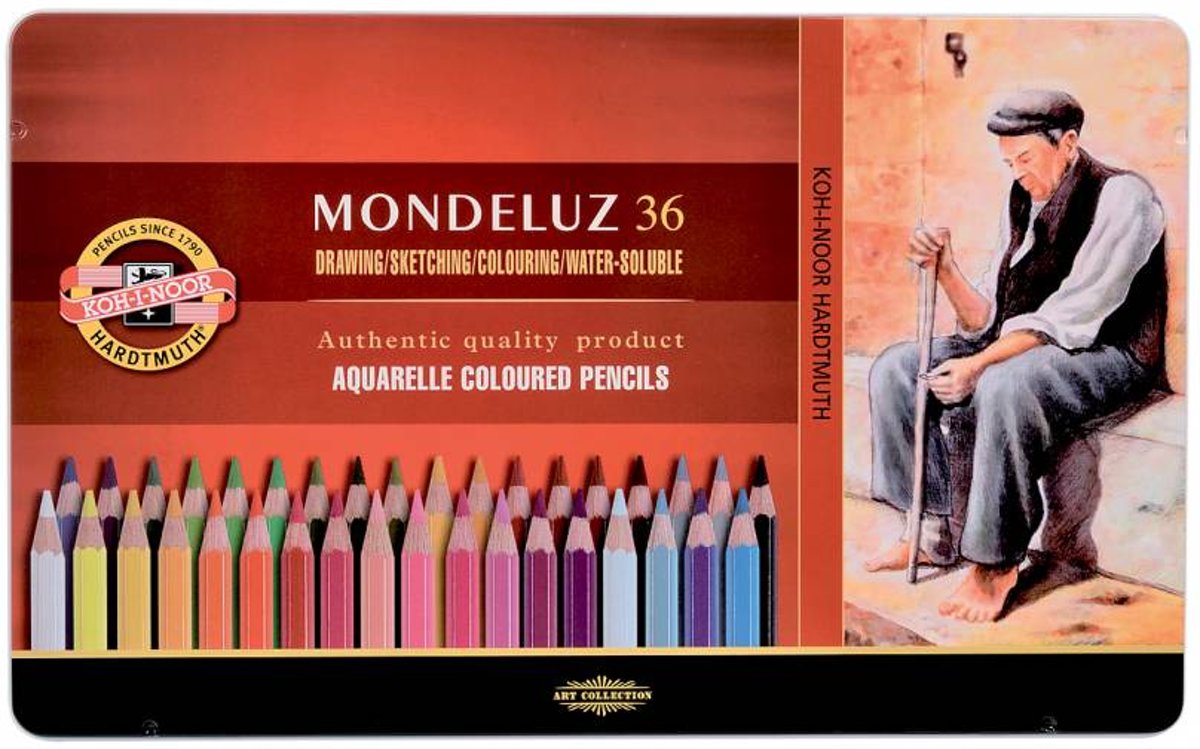 MONDELUX Aquarelpotood 3725 36 potloden