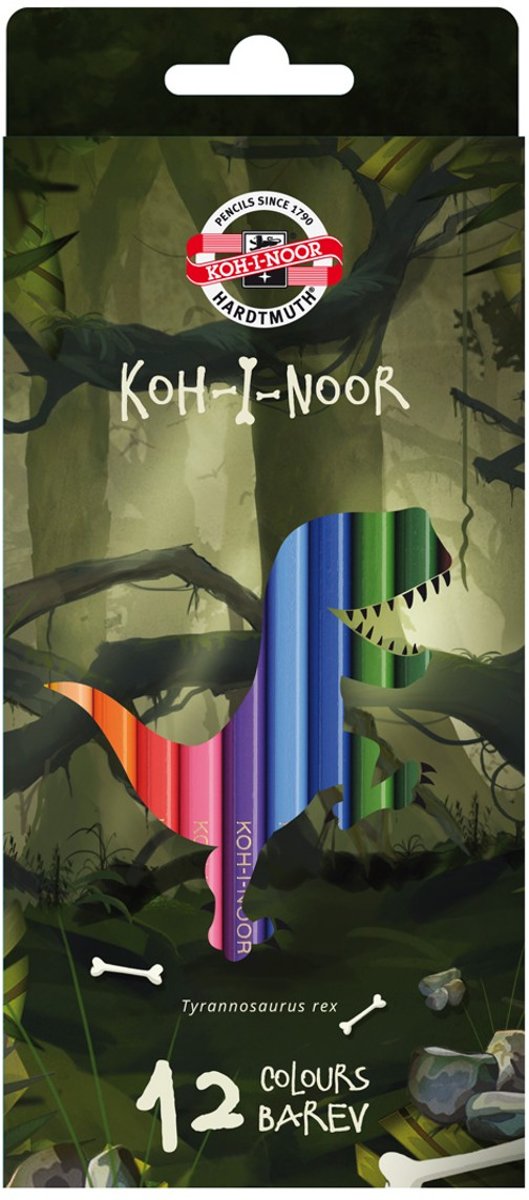 KOH-I-NOOR 3592012007KS Dino School Coloured Pencil,  3592 12
